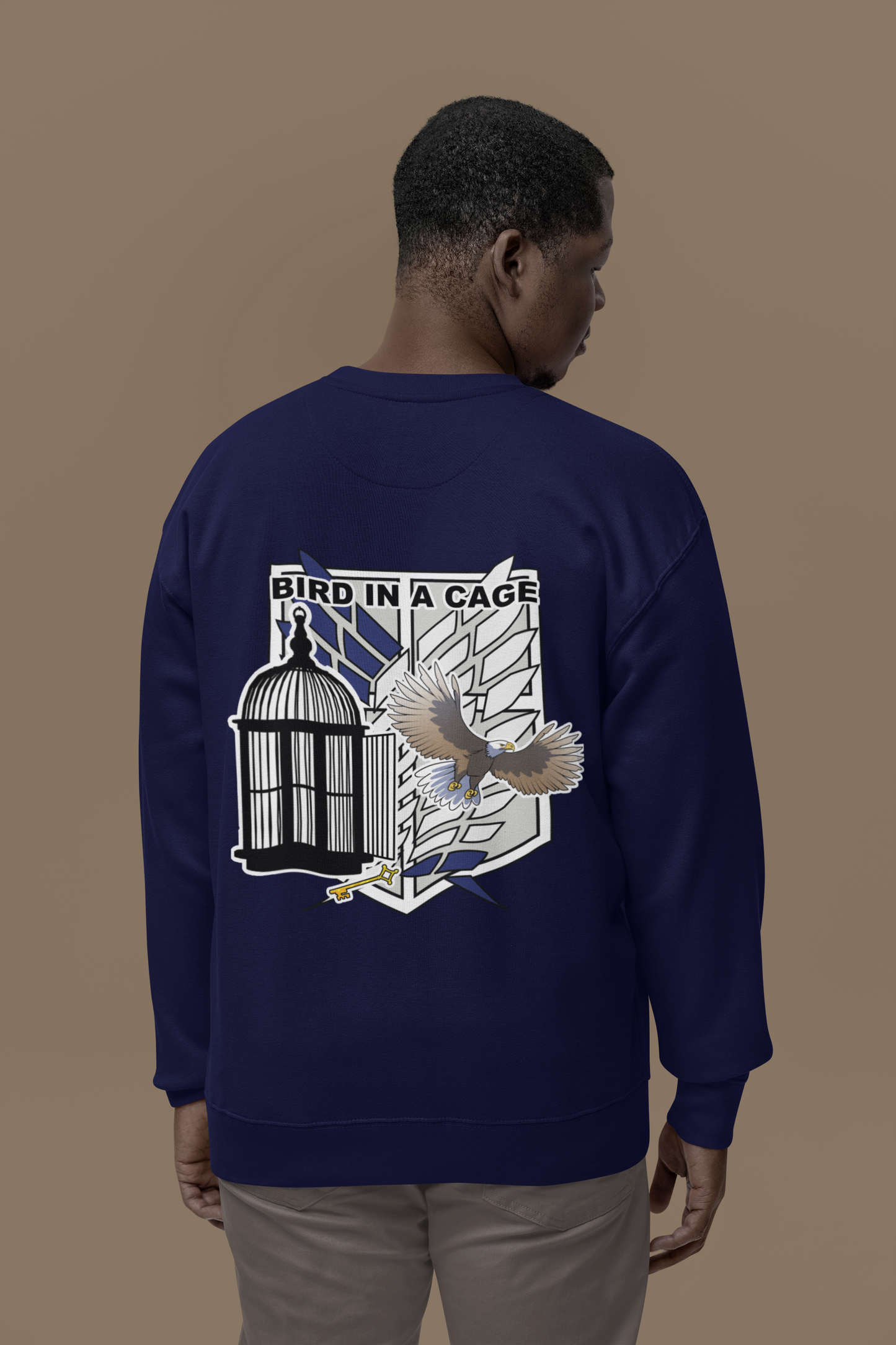 HigherBlanks Premium Sweatshirt Unisex Bird In A Cage