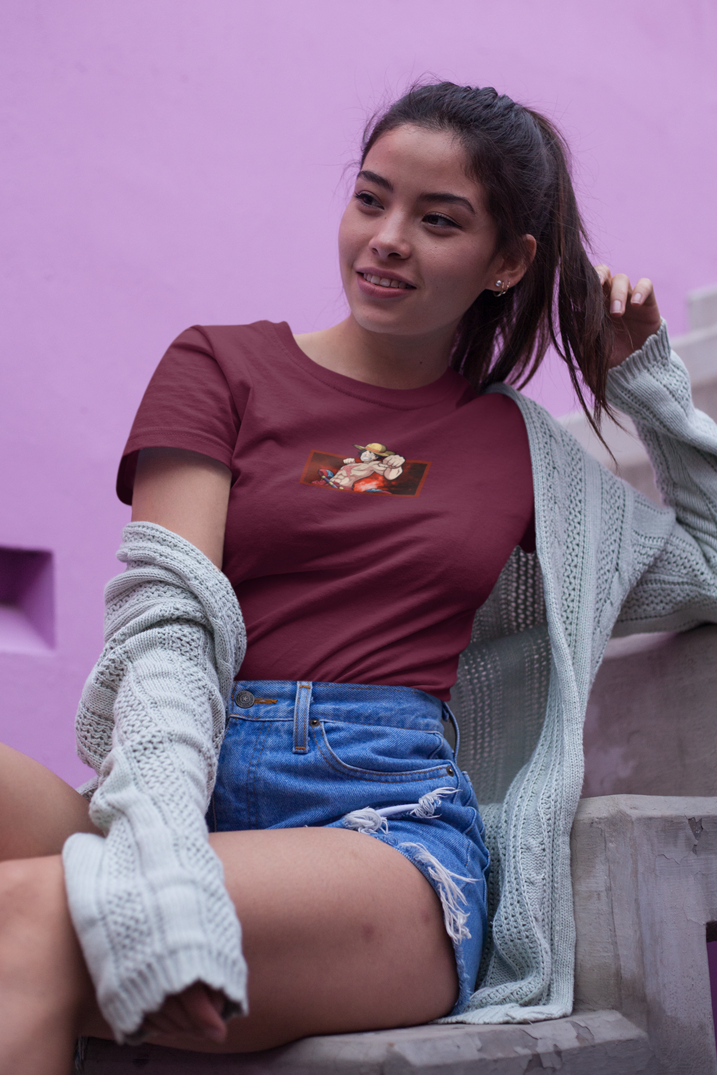 Essential Organic Shirt Damen Monkey D Luffy